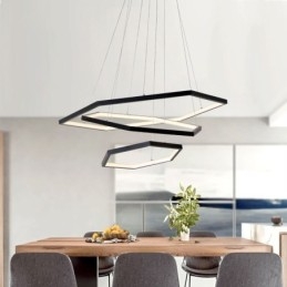 Lampada a sospensione esagonale moderna