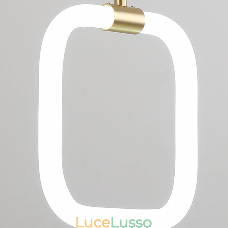 Moderna lampada a sospensione semplice in ottone