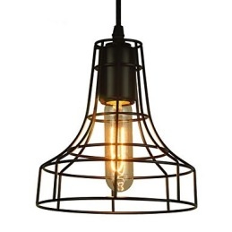 Lampadario vintage in stile europeo per lampada a sospensione nera