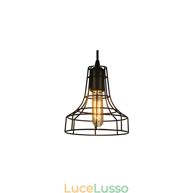Lampadario vintage in stile europeo per lampada a sospensione nera