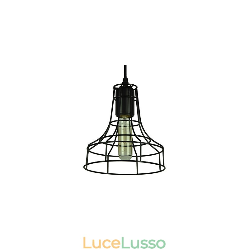 Lampadario vintage in stile europeo per lampada a sospensione nera
