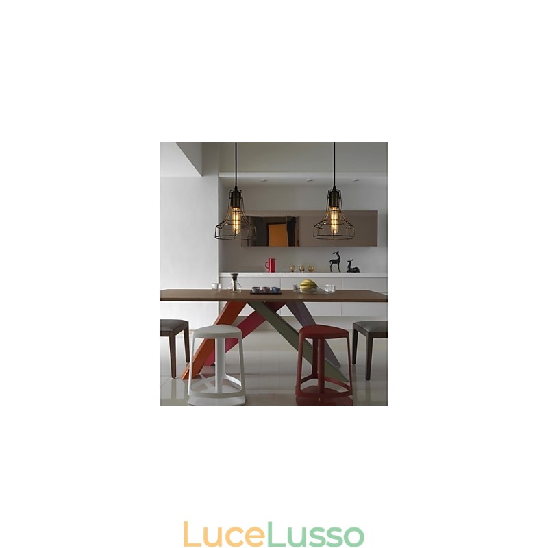 Lampadario vintage in stile europeo per lampada a sospensione nera