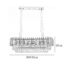 Lampada a sospensione rettangolare Lampada da soffitto in cristallo