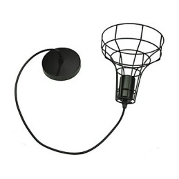 Lampadario vintage in stile europeo per lampada a sospensione nera