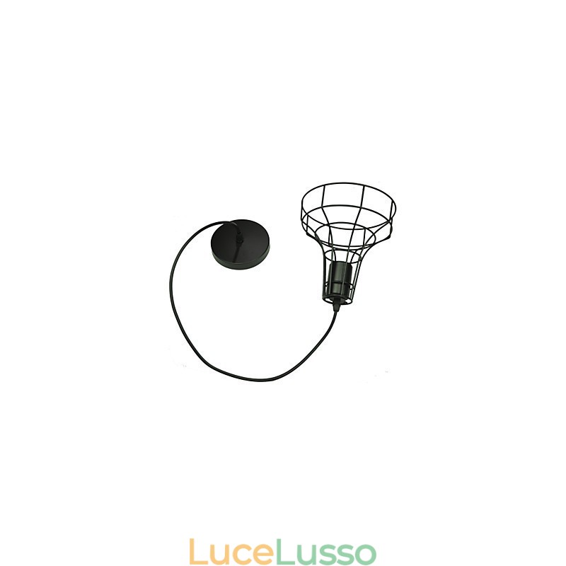 Lampadario vintage in stile europeo per lampada a sospensione nera