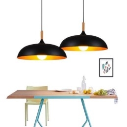 Lampada a sospensione moderna Lampada decorativa minimalista Lampada a sospensione nera bianca