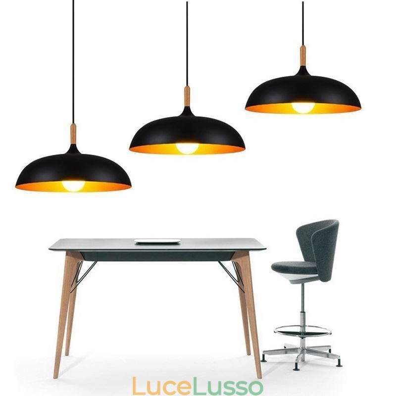 Lampada a sospensione moderna Lampada decorativa minimalista Lampada a sospensione nera bianca