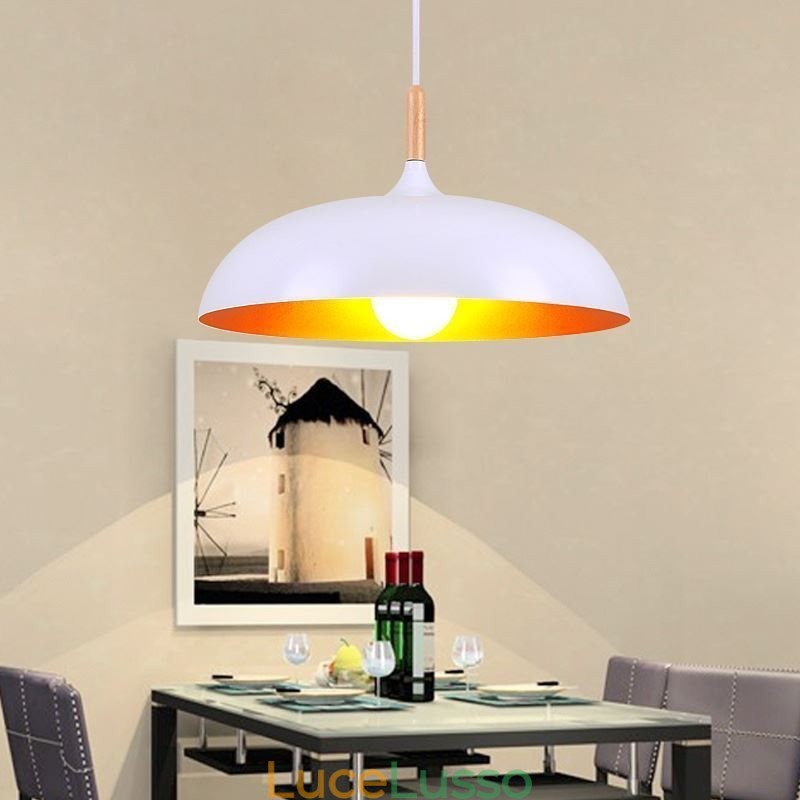 Lampada a sospensione moderna Lampada decorativa minimalista Lampada a sospensione nera bianca