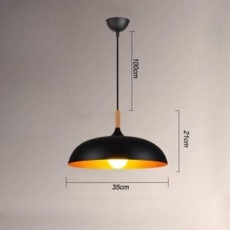 Lampada a sospensione moderna Lampada decorativa minimalista Lampada a sospensione nera bianca