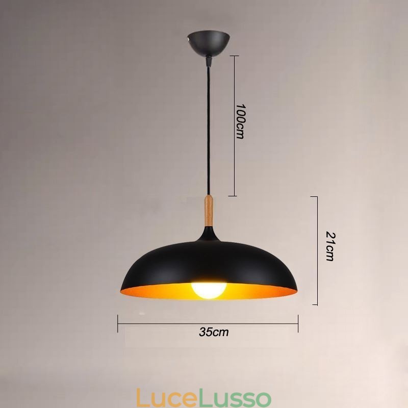 Lampada a sospensione moderna Lampada decorativa minimalista Lampada a sospensione nera bianca