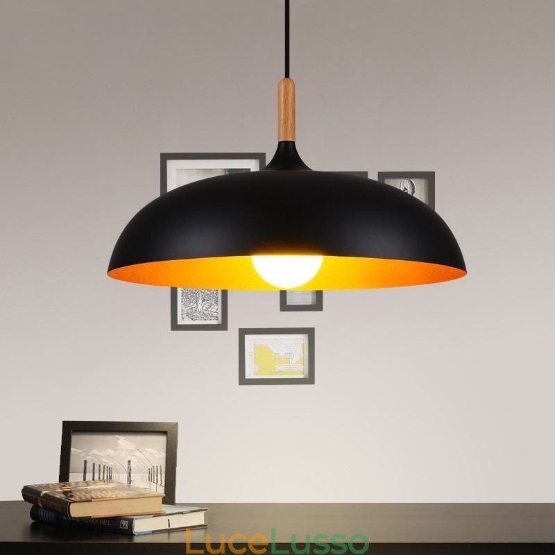 Lampada a sospensione moderna Lampada decorativa minimalista Lampada a sospensione nera bianca