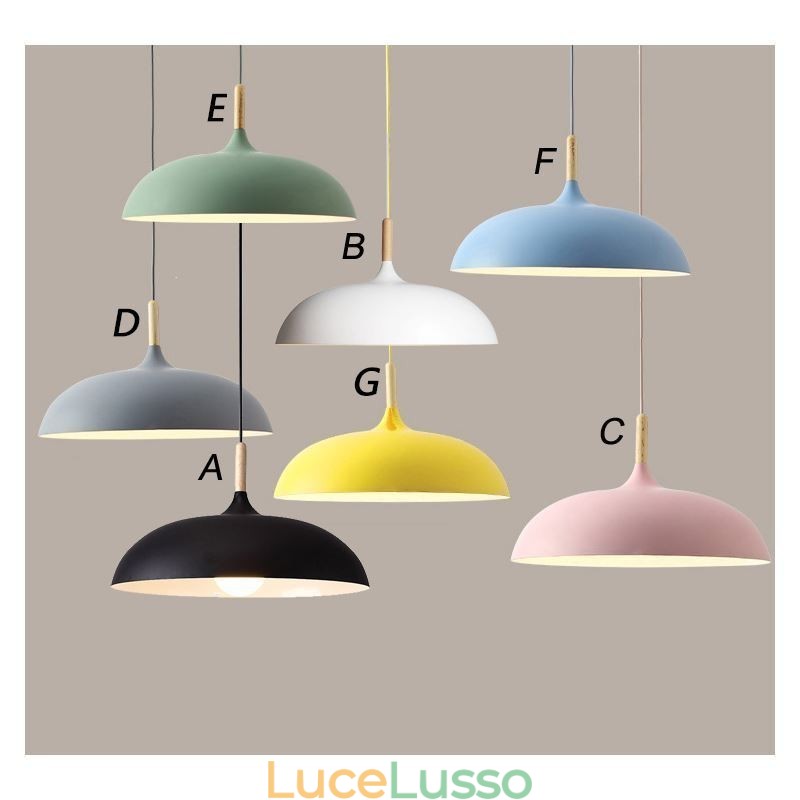 Lampada a sospensione moderna Lampada a sospensione Macaron colorata