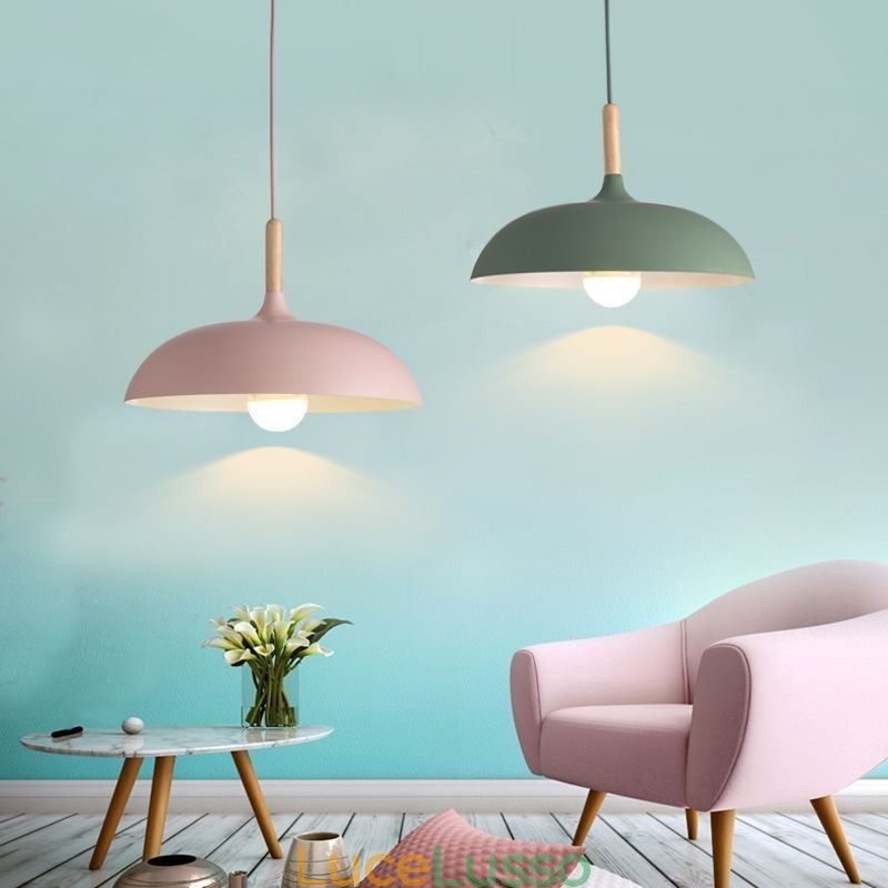 Lampada a sospensione moderna Lampada a sospensione Macaron colorata