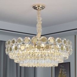 Lampada a sospensione moderna in cristallo, lampada da soffitto