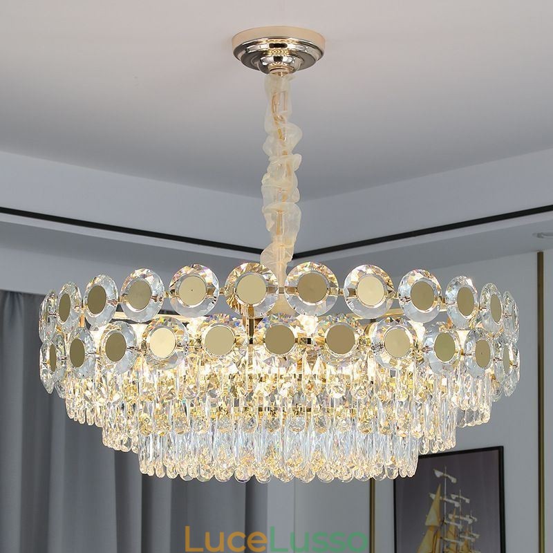 Lampada a sospensione moderna in cristallo, lampada da soffitto