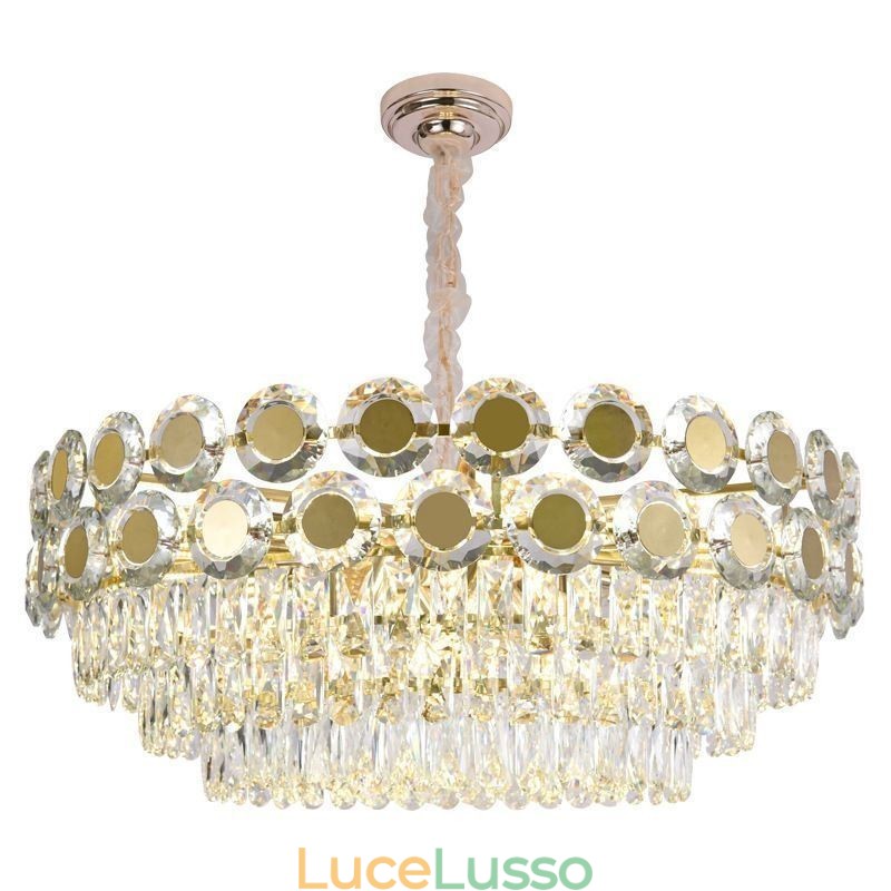 Lampada a sospensione moderna in cristallo, lampada da soffitto