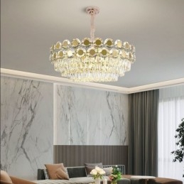 Lampada a sospensione moderna in cristallo, lampada da soffitto