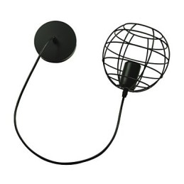 Lampadario vintage in stile europeo a forma di globo per lampada a sospensione nera