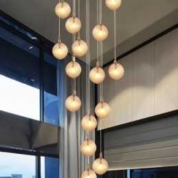 Lampada a sospensione in vetro creativo decorativo globo in vetro loft