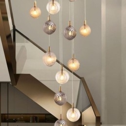 Lampada a sospensione in vetro creativo decorativo globo in vetro loft