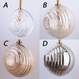 Lampada a sospensione in vetro creativo decorativo globo in vetro loft