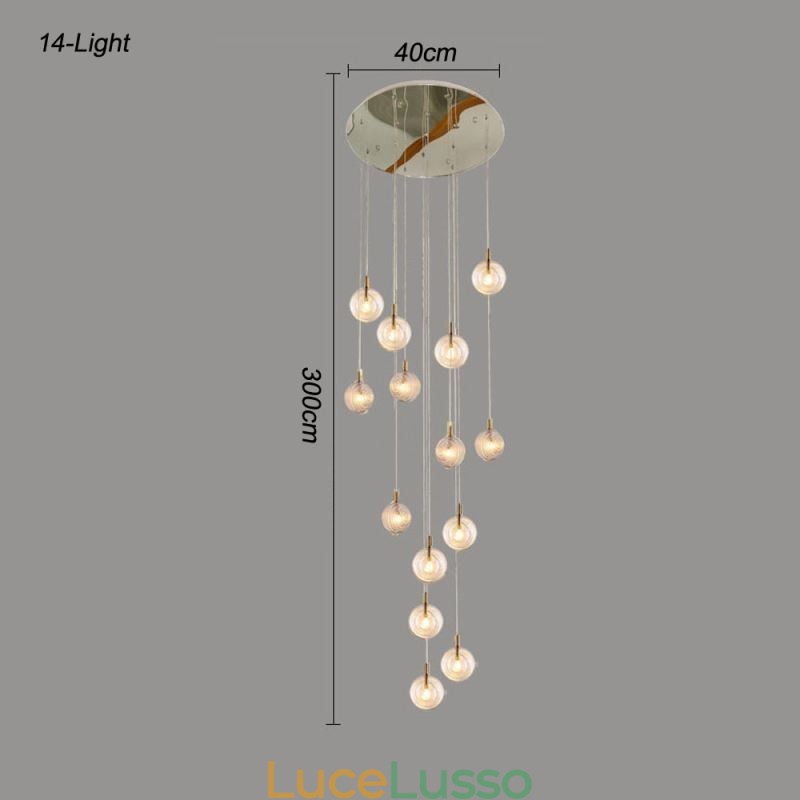 Lampada a sospensione in vetro creativo decorativo globo in vetro loft