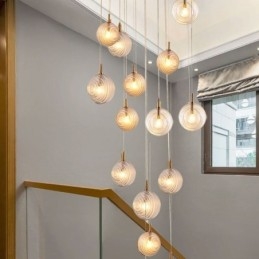 Lampada a sospensione in vetro creativo decorativo globo in vetro loft