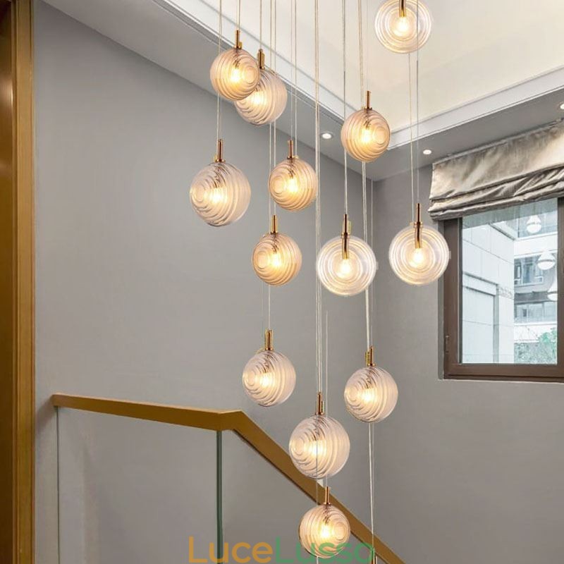 Lampada a sospensione in vetro creativo decorativo globo in vetro loft