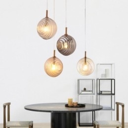 Lampada a sospensione in vetro creativo decorativo globo in vetro loft