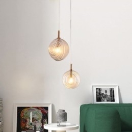 Lampada a sospensione in vetro creativo decorativo globo in vetro loft
