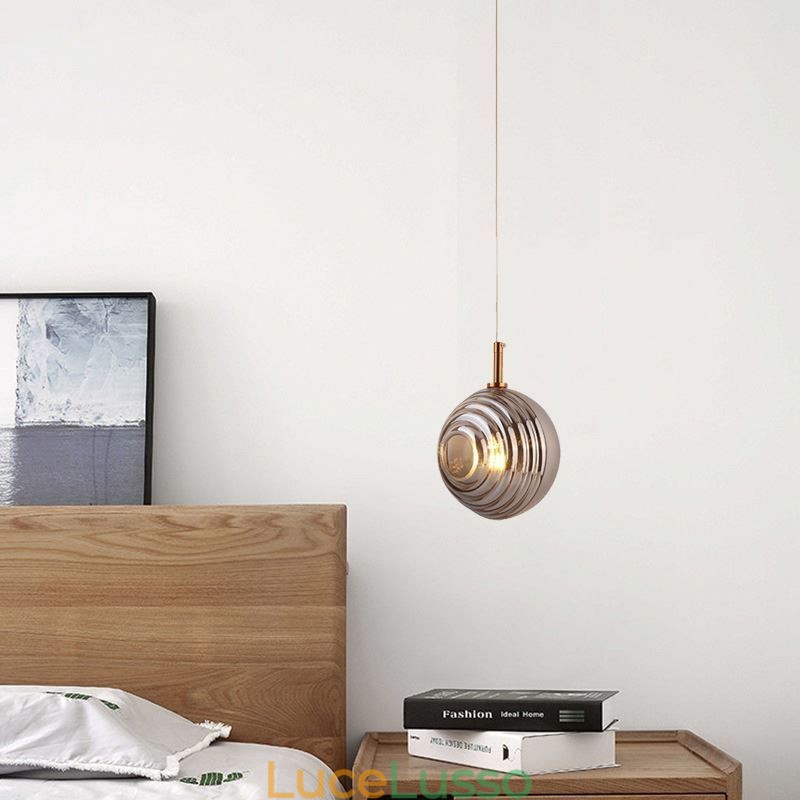 Lampada a sospensione in vetro creativo decorativo globo in vetro loft