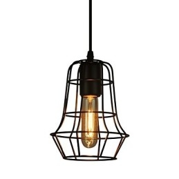 Elegante lampadario vintage in stile europeo per lampada a sospensione nera