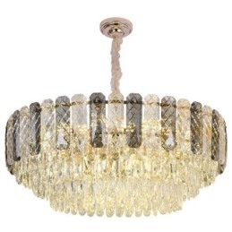 Lampada a sospensione europea in cristallo rotondo da soffitto