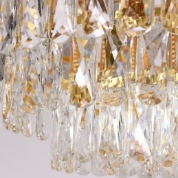 Lampada a sospensione europea in cristallo rotondo da soffitto