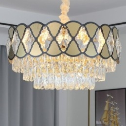 Lampada a sospensione in cristallo Lampada da soffitto moderna in pizzo