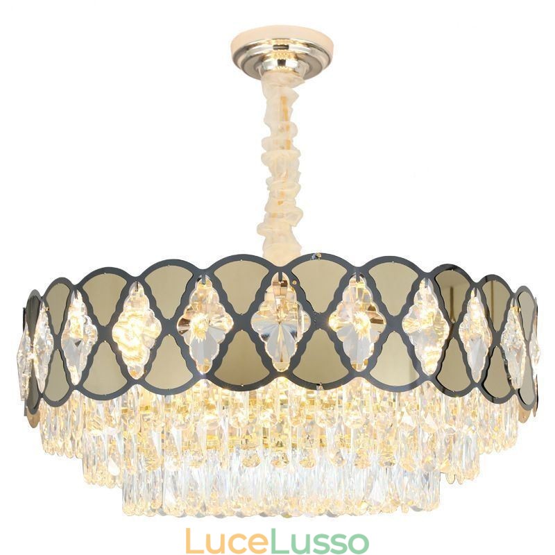 Lampada a sospensione in cristallo Lampada da soffitto moderna in pizzo