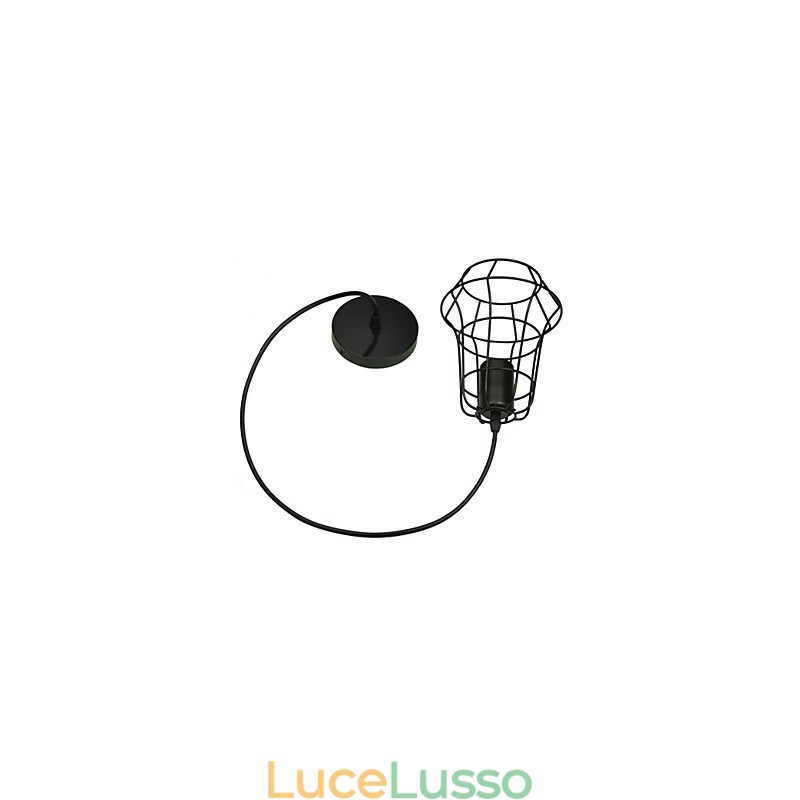 Elegante lampadario vintage in stile europeo per lampada a sospensione nera