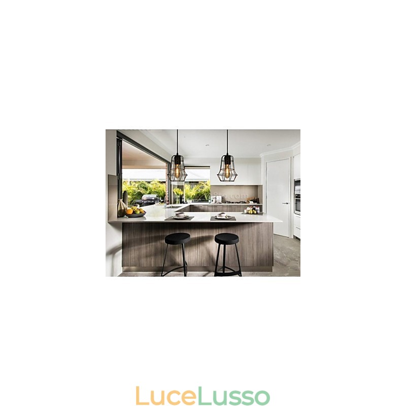 Elegante lampadario vintage in stile europeo per lampada a sospensione nera