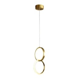 Lampada a sospensione con anelli in ottone, lampada decorativa
