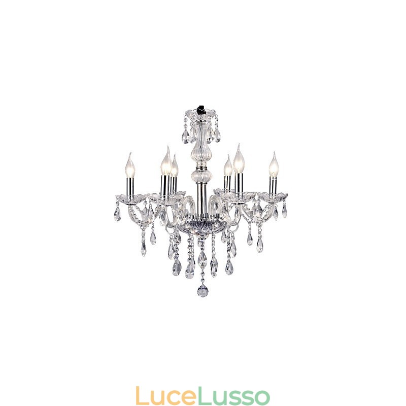 Lampadario moderno contemporaneo in metallo elettroplaccato
