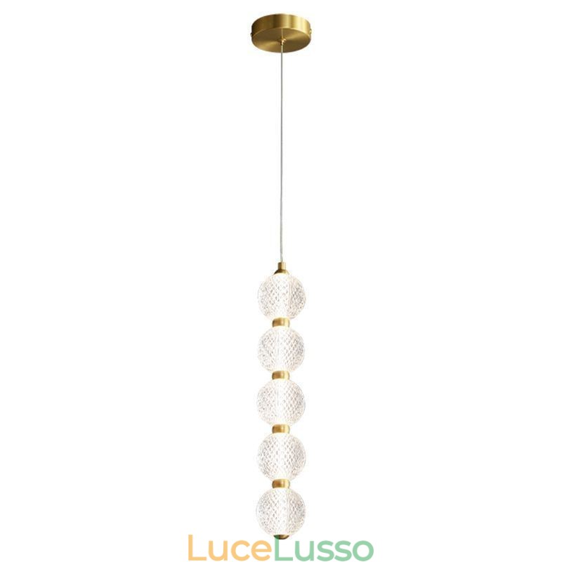 Lampada a sospensione con perline acriliche illuminazione decorativa