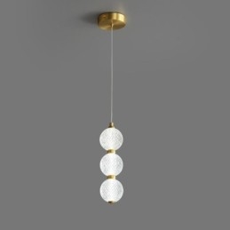 Lampada a sospensione con perline acriliche illuminazione decorativa