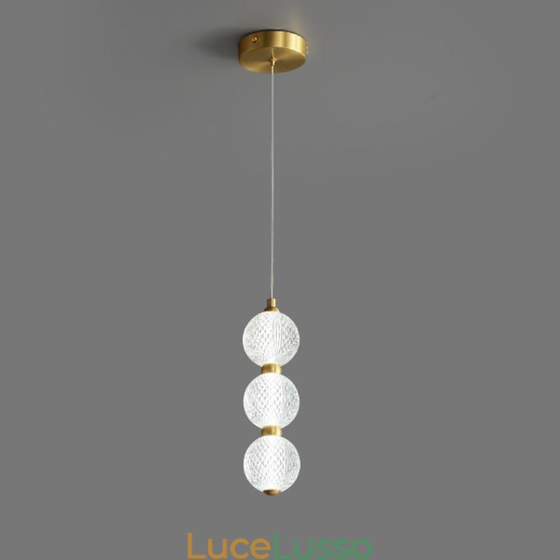 Lampada a sospensione con perline acriliche illuminazione decorativa