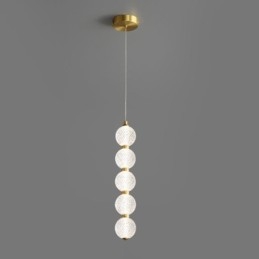 Lampada a sospensione con perline acriliche illuminazione decorativa