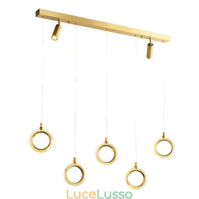Lampada a sospensione in acrilico con faretto