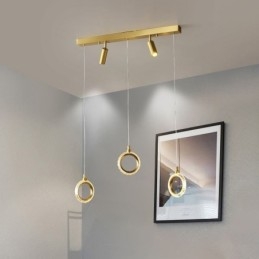 Lampada a sospensione in acrilico con faretto