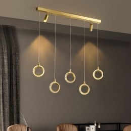 Lampada a sospensione in acrilico con faretto