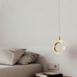 Lampada a sospensione in acrilico con faretto