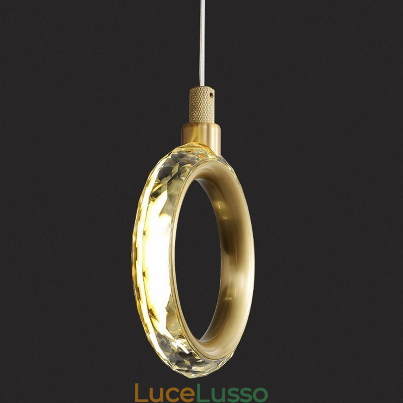 Lampada a sospensione in acrilico con faretto