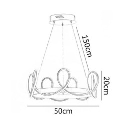 Moderna lampada a sospensione Crown Pendant Light Alluminio 1 luce